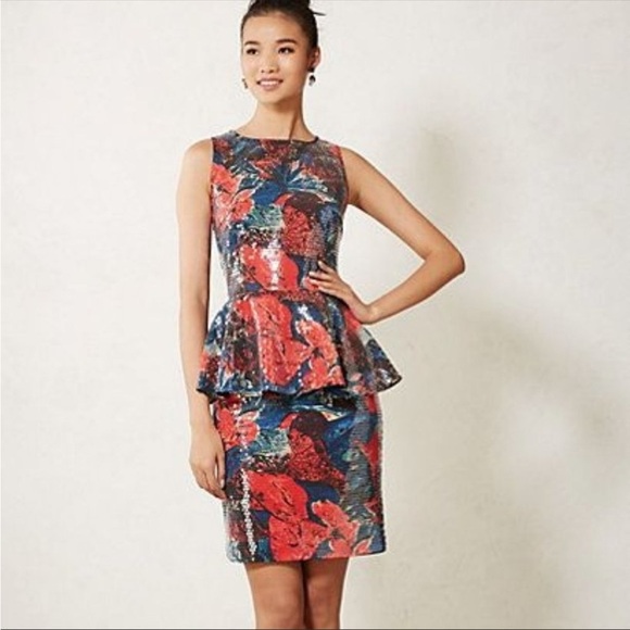 ANTHROPOLOGIE Sugar Fleur Sequin Pencil Skirt - Picture 4 of 9